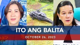 UNTV Ito Ang Balita  October 26 2023 [upl. by Nosretep]