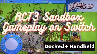 Roller Coaster Tycoon 3  Nintendo Switch  Gameplay of busy Sandbox Park  Docked and Handheld [upl. by Xirdnek220]