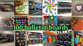 100 bulletin board ideas School decorations Soft boards [upl. by Celio788]