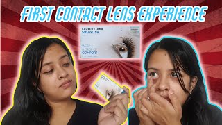 CONTACT LENSES FOR THE FIRST TIME ♥️ Bosch amp Lomb Soflens  SayoniSays [upl. by Annelak]