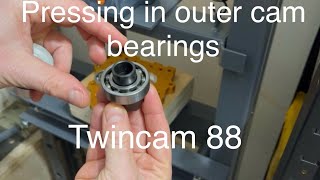 Installing cam bearings amp retainer Harley Twincam 88 [upl. by Eillim780]