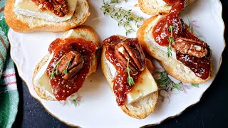 Brie and Fig Jam Crostini [upl. by Eixid]