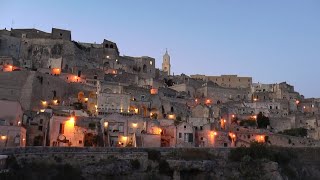 Dai Sassi alle grotte illuminate Matera pronta per il Presepe [upl. by Nuahsel254]