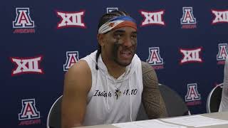 Arizona Football Post Game Press Conference Kansas State  Noah Fifita and Tre Smith [upl. by Kippy]