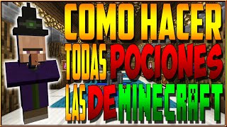 COMO HACER TODAS LAS POCIONES DE MINECRAFT 18  TUTORIAL [upl. by Adarbil]