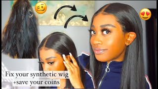 How To ReviveSlay Synthetic Wig  Restore Old Wigs [upl. by Emanuele]