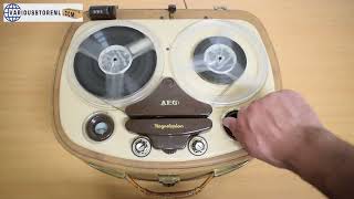 AEG Magnetophon KL25 Tube Tape Recorder Demonstration Video  For sale at wwwvariousstorenlcom [upl. by Alisen]