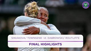 Thrilling final action  Siniakova Townsend vs Dabrowski Routliffe  Final Highlights  Wimbledon [upl. by Reltuc882]