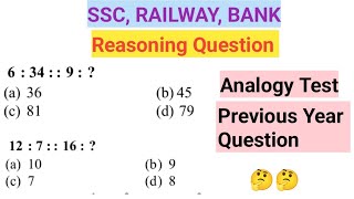 Analogy Test  Practice Questions amp Solutions  SSC Bank and Railway Exam  Part 7 [upl. by Millford]