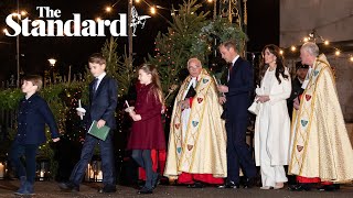 Members of the Royal Family attend Christmas Carol Service at Westminster Abbey [upl. by Eitra]