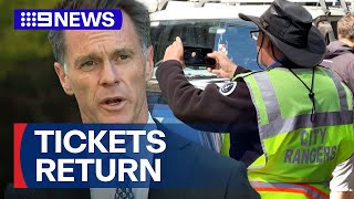 NSW Government crackdown on ticketless parking fines  9 News Australia [upl. by Muller]