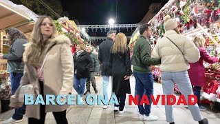 Barcelona Navidad 🎄 Feria de Santa Lucía 🎅 Barcelona 2023 España 4K [upl. by Akeenahs]