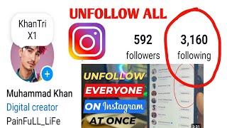 How to UnFollow everyone Instagram  Instagram Par Following UnFollow Kaise Kre 2024 [upl. by Carlina]