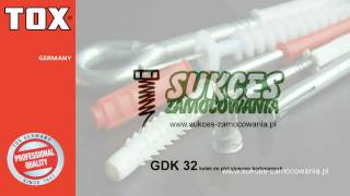 TOX GDK 32  kołek do płyt gipsowokartonowych SukcesZamocowania [upl. by Tiphane]