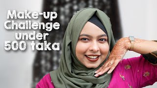 Makeup Challenge Under 500tk  Full Face Budget Party Makeover  FAIZA [upl. by Dronel151]