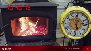 Regency Burntime Timelapse  Regency Classic F2450  Burn Times Explained [upl. by Lorita]