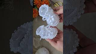 Zapatos a crochet para bebe 🥰 Ideal para bautizo o dedicaciones ✅️ [upl. by Ahsaet]