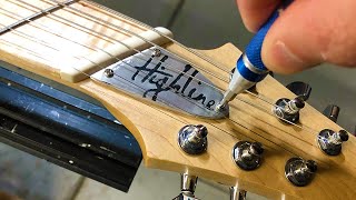 Making A Six String Multi Scale Guitar Fabricating A Truss Rod Cover [upl. by Anyela]