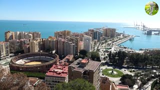 Málaga  Relaxing video from a visit to the city [upl. by Nikolos650]