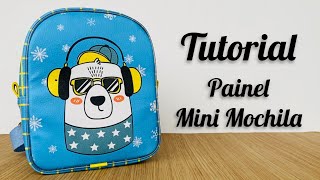 Tutorial Painel Mochila Mini Sintético Doll da JJ Fivelas [upl. by Lorna]