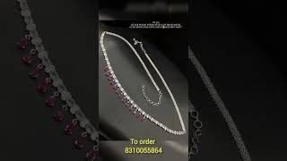 Silver polish premium quality cz adstone Hip chain silverchain hipchain adstones youtubeshorts [upl. by Gabriella]