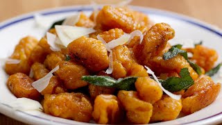 Sweet Potato Gnocchi With Browned Butter And Sage [upl. by Lyrej845]