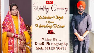 Jatinder Singh Weds Mandeep Kaur  Path Batna amp Jago  Live byKindi Photography Mob9815970713 [upl. by Loggia]