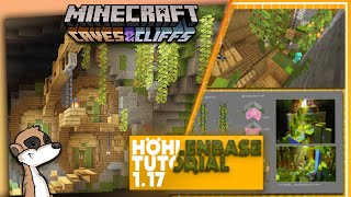 Minecraft 117 Survival Höhlenbase Tutorial mit Einrichtung Caves and Cliffs Update⛏ [upl. by Ynnod]