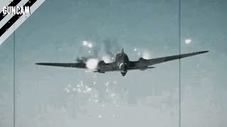 WW2 Guncam  P51D attack on He111 Squadron  IL2 Sturmovik [upl. by Aurthur]