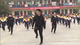 How I came up with idea of shuffle dance routine Chinese school principal who broke internet [upl. by Idnarb721]