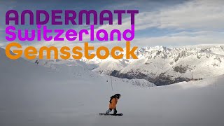 Andermatt ski resort Gemstock from top to bottom [upl. by Aihsekel922]