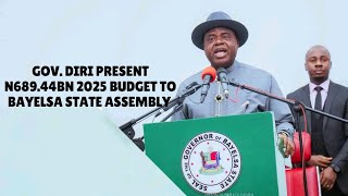 GOV DOUYE DIRI PRESENT N68944BN 2025 BUDGET TO BAYELSA STATE ASSEMBLY [upl. by Akirdna]