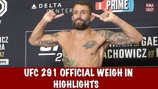 Full UFC 291 Official weigh in Highlights [upl. by Ehlke]