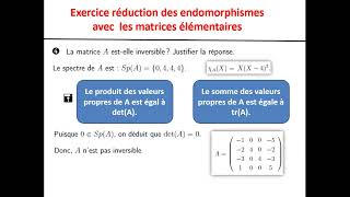 Exercice réduction des endomorphismes avec les matrices élémentaires  matrice diagonalisable [upl. by Dana]