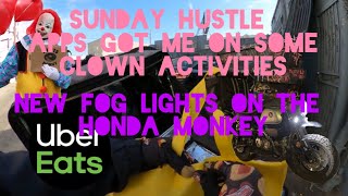 SUNDAYNEW FOG LIGHTS ON THE HONDA MONKEYPULLING OUT DRINKS FROM BAGS TO PREVENT SPILLS ubereats [upl. by Adaynek110]