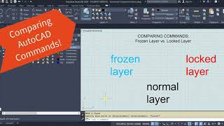 Comparing AutoCAD Commands  Frozen Layers vs Locked Layers [upl. by Delbert]