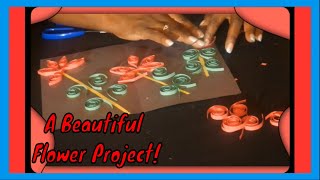 A Beautiful Gorgeous Technique Flower Project With Coiled Paper flower paper beautiful coiled [upl. by Gathers]