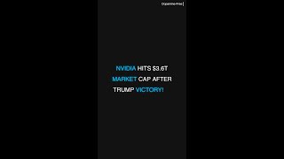 Nvidia Hits 36T Market Cap After Trump Victory 🚀 Nvidia AI shorts learning education [upl. by Kenton]