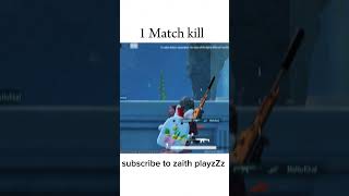 1 Match kills count and comment bgmi gaming short video zaith playzZz [upl. by Areik550]