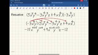 Multiplicación de un monomio por un polinomio  Ejemplo 1  Matematicas Simplificadas [upl. by Sid]