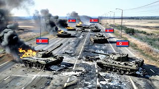 2 Minutes Ago North Korean Large Tank Convoy Heading To Russia Set On Fire By Ukrainian Troops [upl. by Eednus]