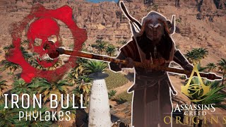 Assassins Creed Origins  Defeat high level opponent The IRON BULL  The Phylakes Prey Quest [upl. by Hcurob]