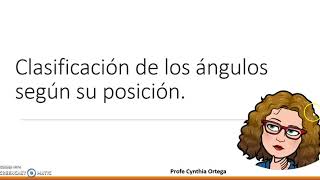 Clasificación de ángulos según su posición consecutivos adyacentes y opuestos por el vértice [upl. by Aiela]