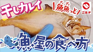 【魚魚っと】干しカレイ 魚屋の食べ方はこうなんよ！ 簡単綺麗に骨が取れる [upl. by Lytsirhc]