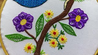 Cómo bordar flores pequeñas tutorial paso a paso [upl. by Anirtak]