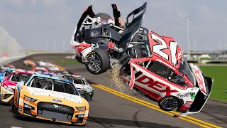 Realistic NASCAR Crashes 1  BeamNG Drive [upl. by Mycah]