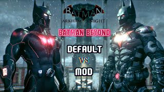 BATMAN BEYOND 2039 vs BATMAN BEYOND EVOLVED Suit up Scene and Gameplay in Arkham Knight [upl. by Eilla]