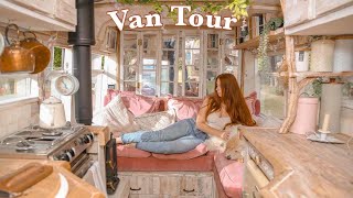 Cottage Core Van Tour 🌸 Solo female✌️ England🍃 [upl. by Vidovik]