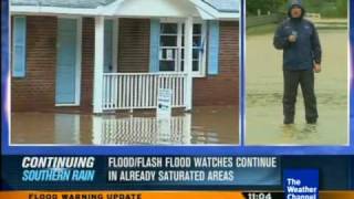 The Weather Channel covering Flooding in Powder Springs GA [upl. by Genni]