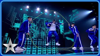 Haribow do Double Dutch BLINDFOLDED in NEXT LEVEL act  SemiFinals  BGT 2024 [upl. by Neirda]